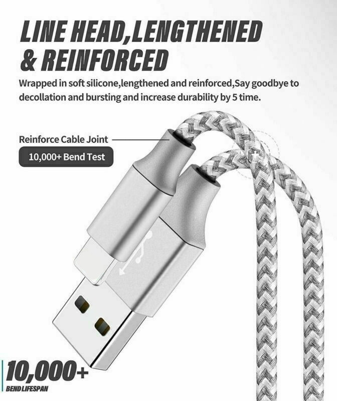 Fast Charger USB Cable 6FT For iPhone 6 7 8 Xs Max 11 12 13 14 Pro Max Wholesale