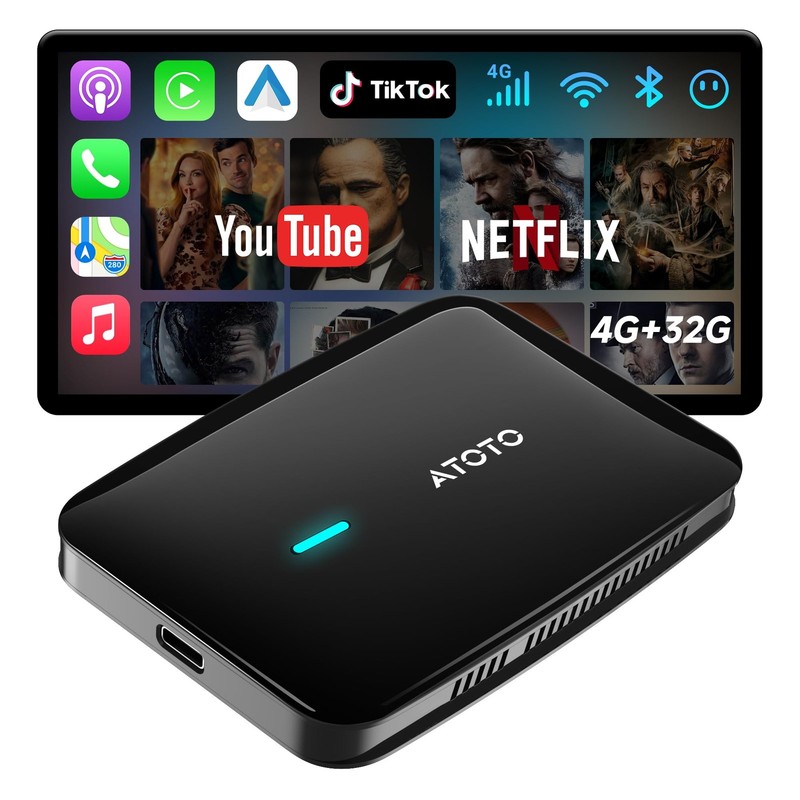 Magic AI Box Wireless CarPlay & Android Auto Adapter, Car Video Box for OEM W…