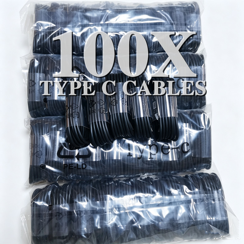 100X Type C Cable for Samsung Galaxy S26 S25 S24 S22 S10 S9 S8 Data Charging Lot
