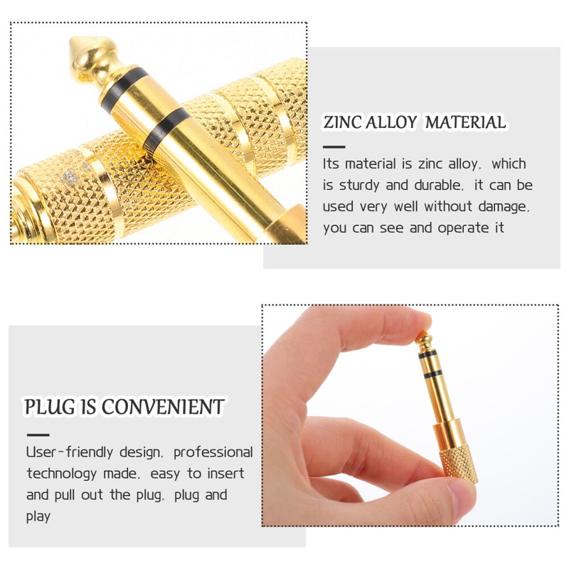 4pcs Stereo Headphone Adapters 6.5mm to 3.5mm Adapter for Audio Interface gallery