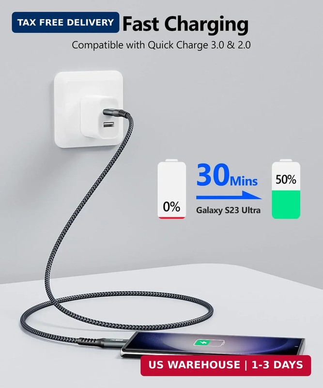 SUNGUY 10Gbps Android Auto USB C Cable, 1.5FT 3A USB 3.1 Gen 2 Fast Charge & Dat gallery