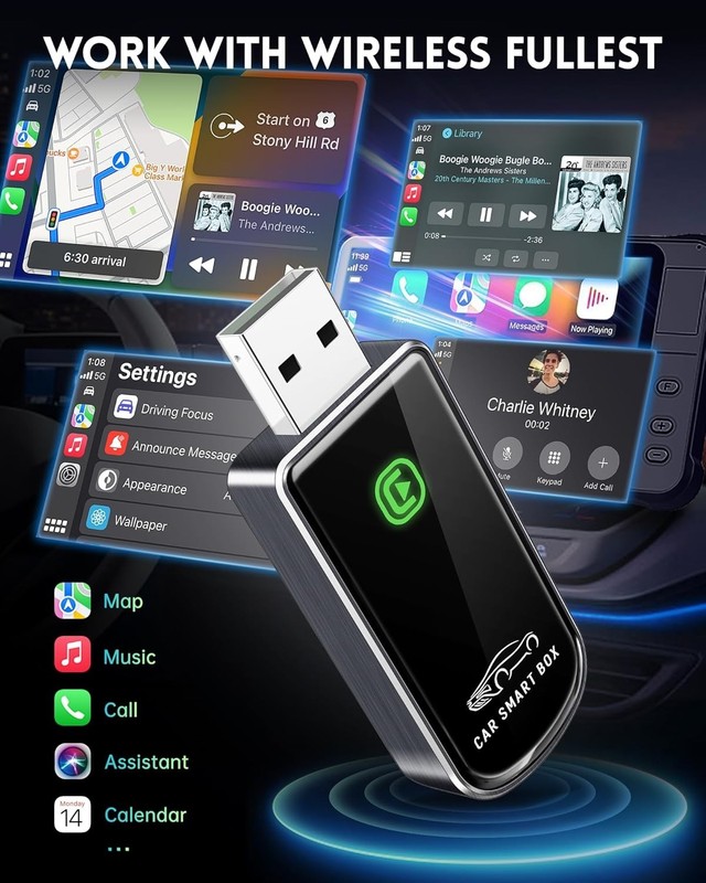 Wireless CarPlay Adapter for Apple iPhone iOS 10+ & Cars from 2015+ , Mini Editi gallery