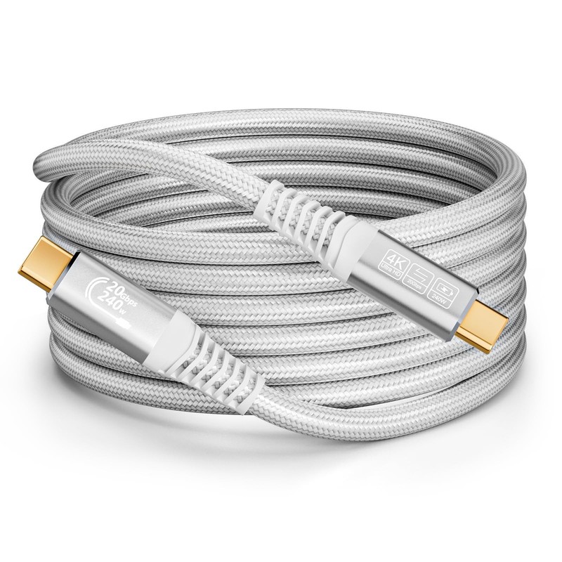 USB c Cable 15ft, USB 3.2 Gen 20Gbps 4K@144Hz Video Cable 240W Data Transfer …