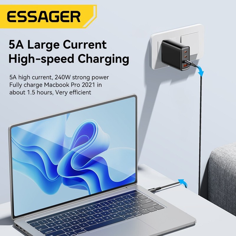 2PCS PD 240W Super Fast Charger USB Type C to Type C Cable Quick Charge Wire gallery