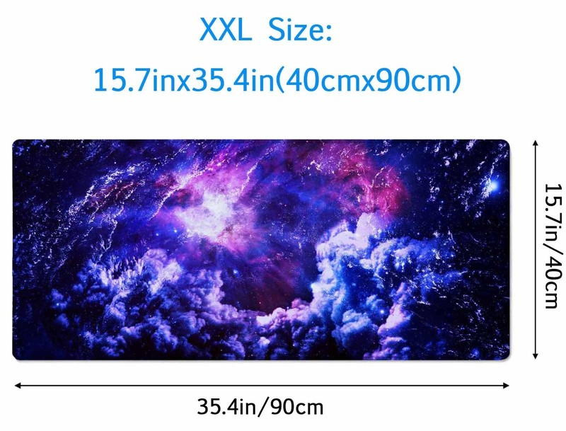 Large Extended Gaming Mouse Pad with Stitched Edges, Non-Slip Rubber Base Mou... gallery