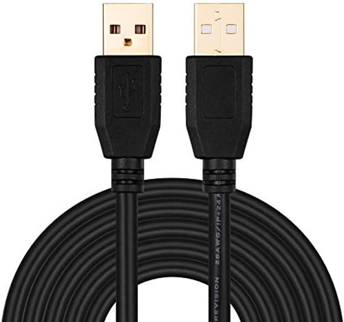 Tan QY USB A to A Male Cable 30Ft, Double End USB Cord with Gold-Plated Conne... gallery