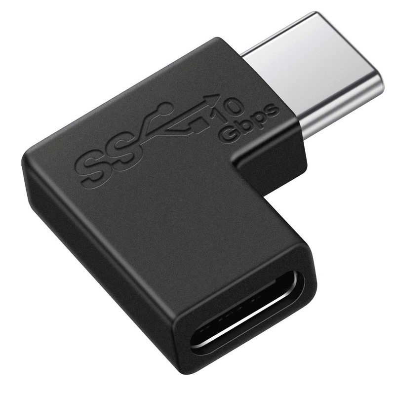 USB Type C 3.1 Male to 3.1 Female Right Angle Quick Charge Data 10Gbps Converter gallery