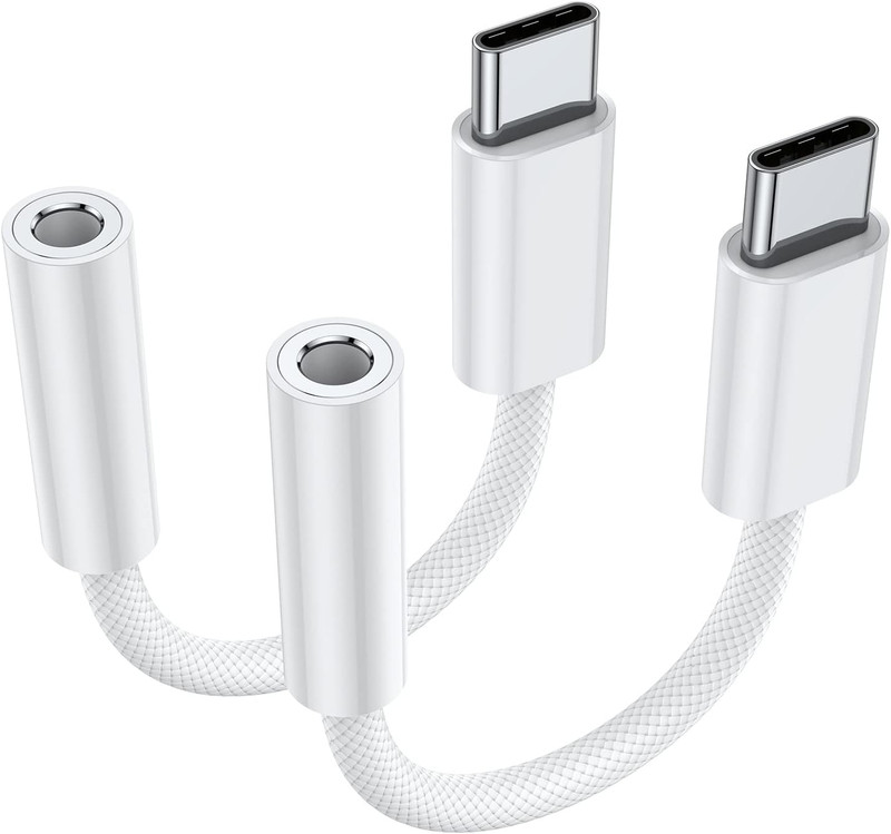 USB Type C to 3.5Mm Female Headphone Jack Adapter (2-Pack), USB C to Aux Audio D gallery