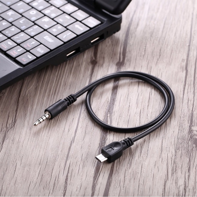 3.5mm Stereo Male to Micro USB Male Car AUX Out Cable Cord For Android Phone gallery