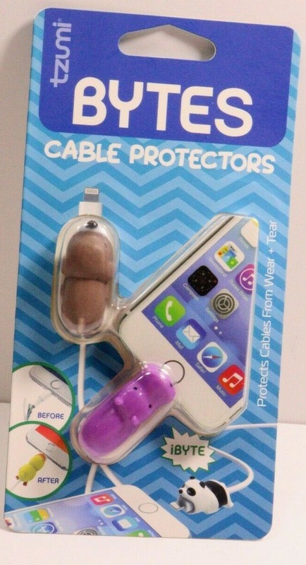 Tzumi -Bytes Cable Protectors Hippo/Dog NEW