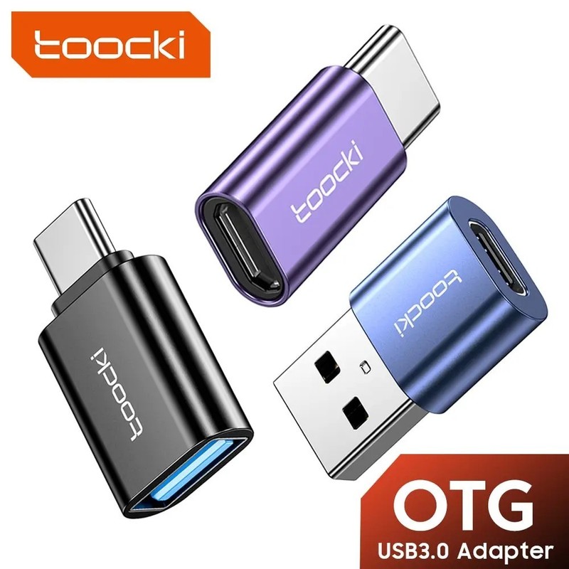 3pc Toocki OTG USB 3.0 to Type C Adapter Micro USB Male to Female Connector