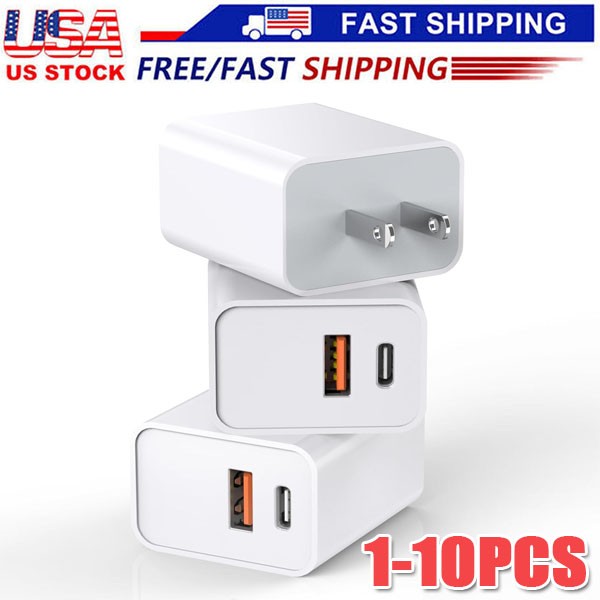 For iPhone 15 16 13 11 20W Fast Charger Block USB Type C Wall Power Adapter Lot