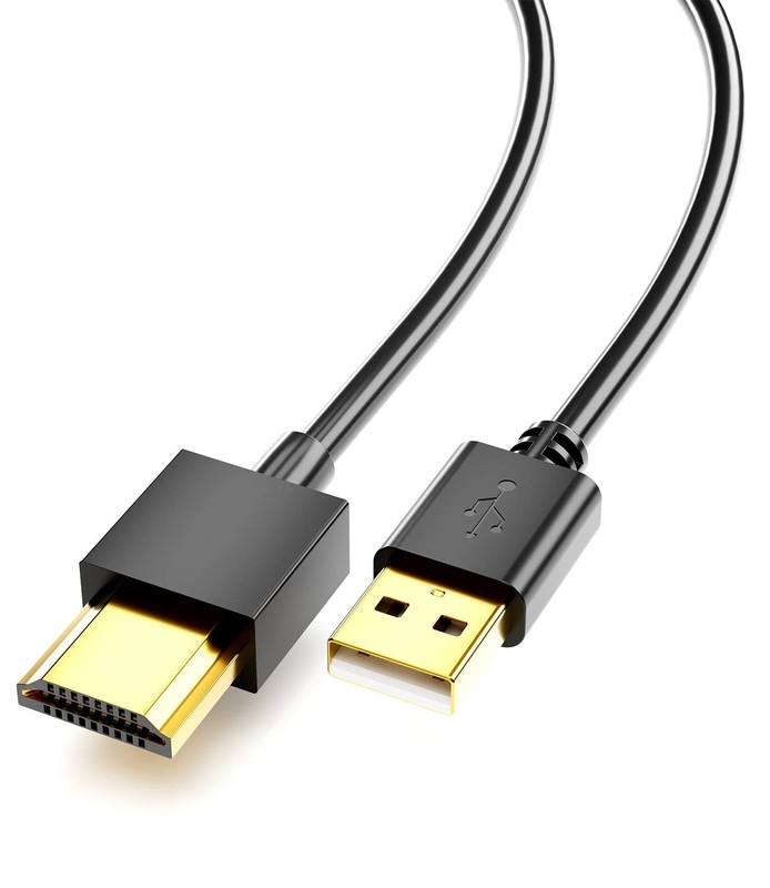 USB to HDMI Cord Cable, (1M / 3.3FT) USB 2.0 Male to HDMI Male Charger Cable ...