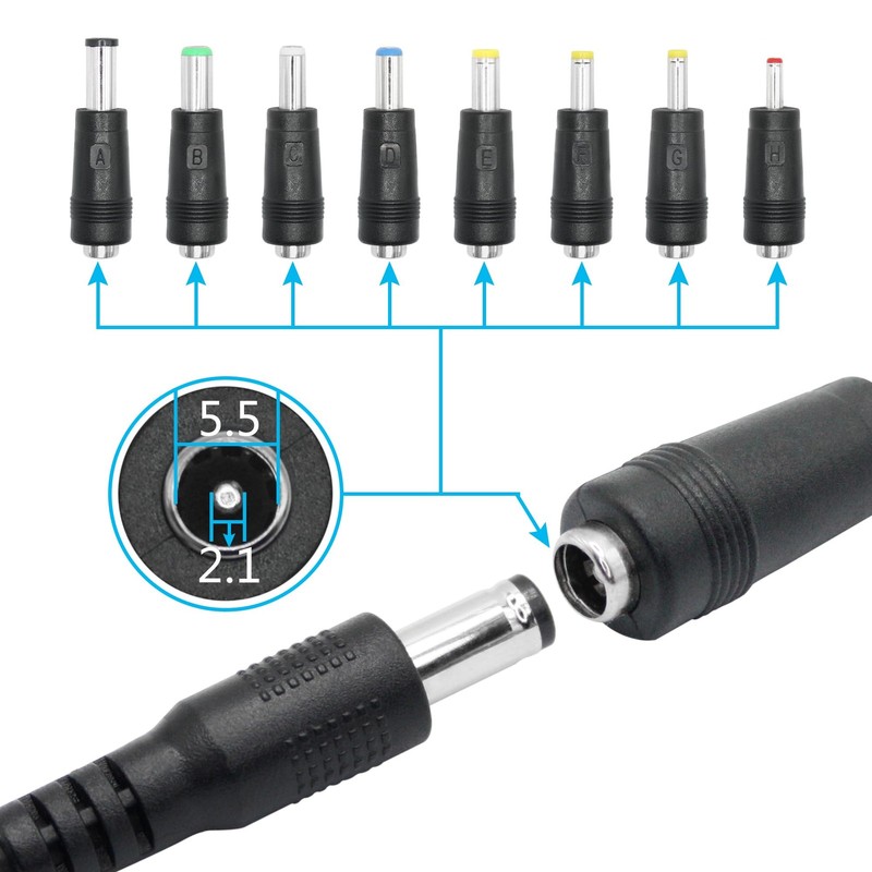 USB To DC 5.5x2.1mm Power Cord 2M/6FT 5V A Male To DC 5521 Plug 8 Connector gallery