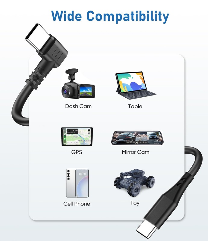 Dash Cam Power Cord,(15Ft)USB to USB Dashcam Charger Cable,Thicker Shielded M... gallery