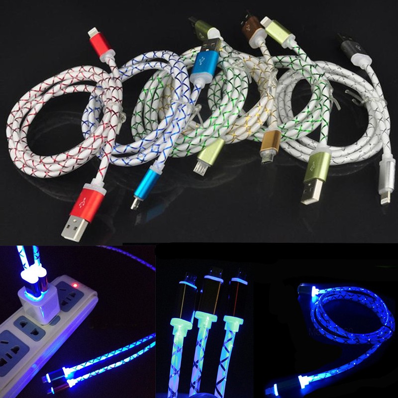 LED Light up Glowing Micro to USB Charging Cable for Android Samsung LG HTC