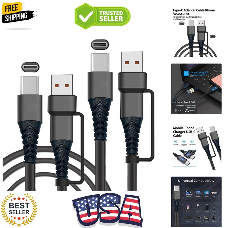Cable to ,60W 3FT 2 Pack Type c Charger Fast Charging Cords QC & PD 2-in-1 US…