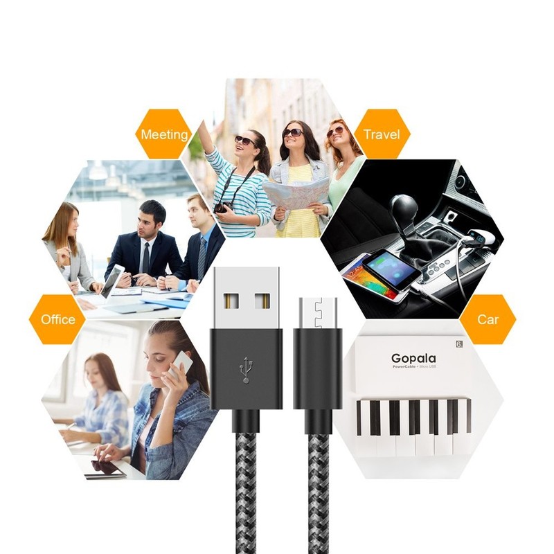 Micro USB Cable Android Charger [6-Pack 5ft] Nylon Braided Fast Sync&Charging... gallery