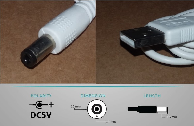 USB to Barrel 2.1mm x 5.5mm Jack Plug Power Adapter Converter Connector Cables gallery