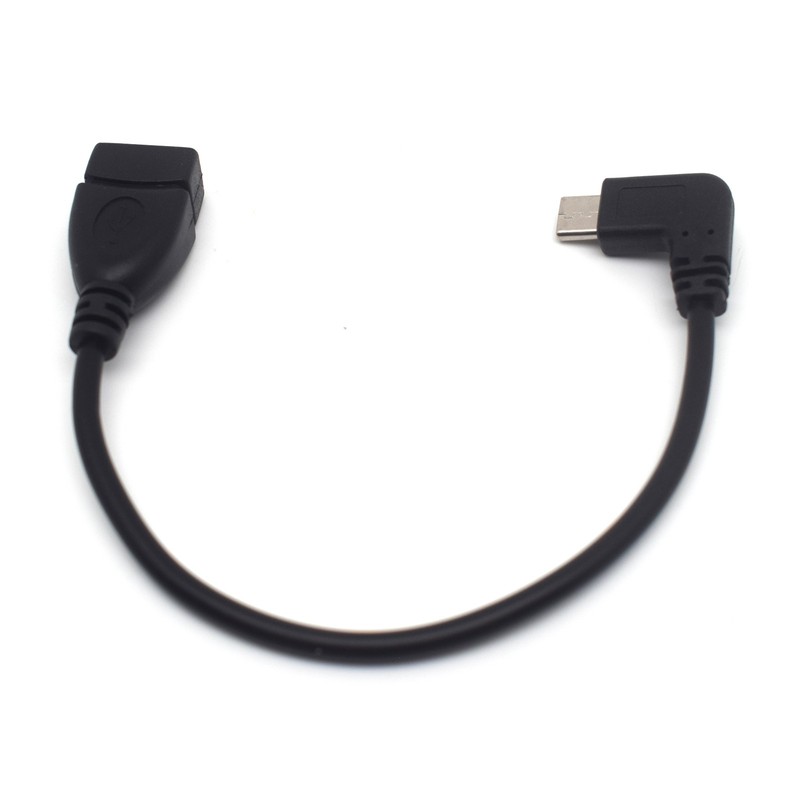 6pcs USB 3.1 Type C Male 90°Right Angled to USB 2.0 A Female OTG Adapter Cable gallery