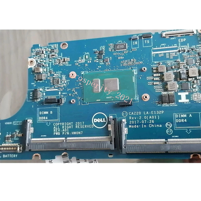 For Dell Latitude 7480 i5-7300U Motherboard LA-E132P 0MWGPY MWGPY gallery