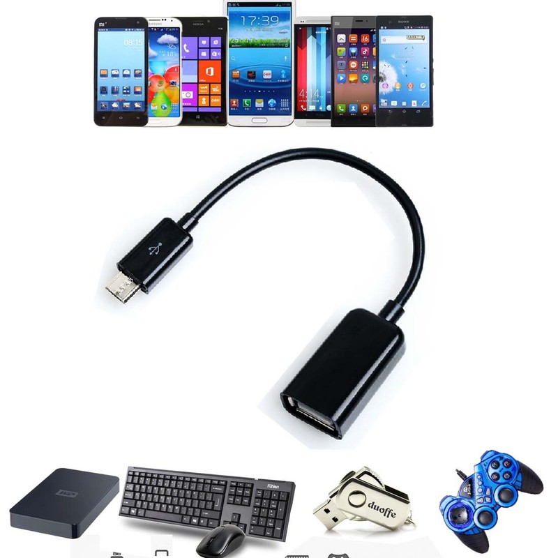 Micro USB to USB A 2.0 OTG Adaptor Adapter Cable Cord For Tablet PC eReader_x9