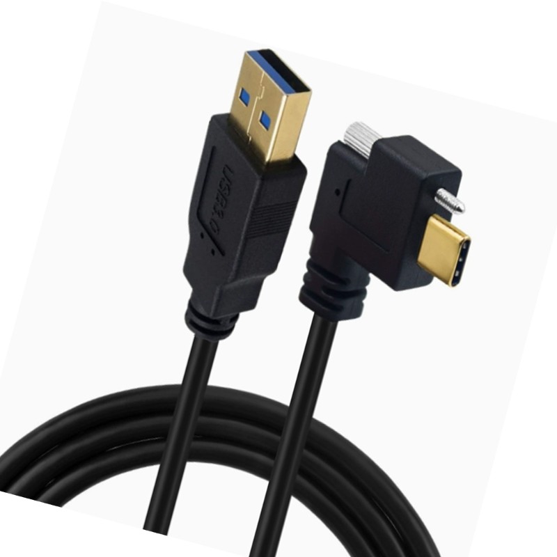 USB 3.0 Screw Locking Cable Wire Left Right For Visual Inspection Equipment gallery