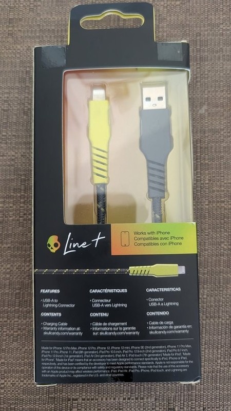 Skullcandy Line+ Braided Charging Cable USB-A To Apple 15W Rapid Charge 6 ft gallery