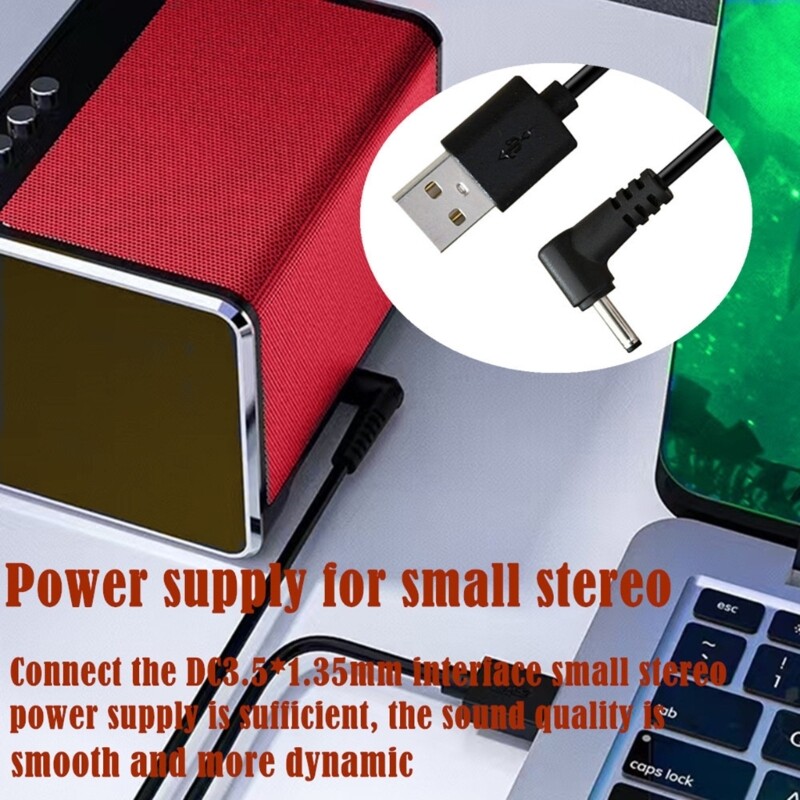 25cm USB to DC5V 3.5x1.35mm Adapter Elbow Head Cable Fast Charging Data line gallery