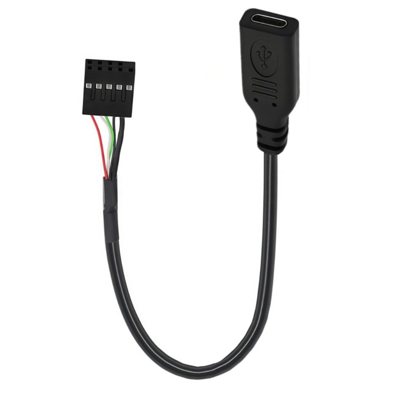 Type C Female to 9-Pin USB Header Cable, 20CM Internal USB 2.0 Wire gallery