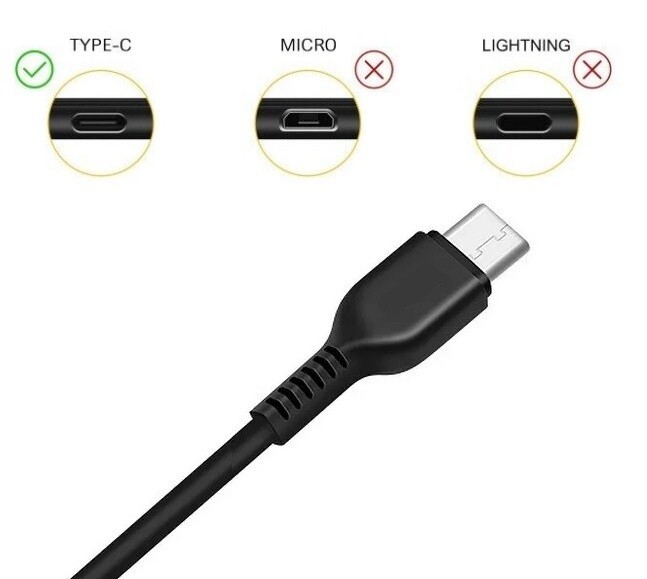 Universal USB to USB Type C Cable 1 Meter Black White Charging 3A Data gallery