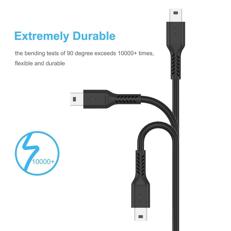Versatile 3ft Mini USB Cable - Fast Charging & Data Sync for All Mini B Devices gallery