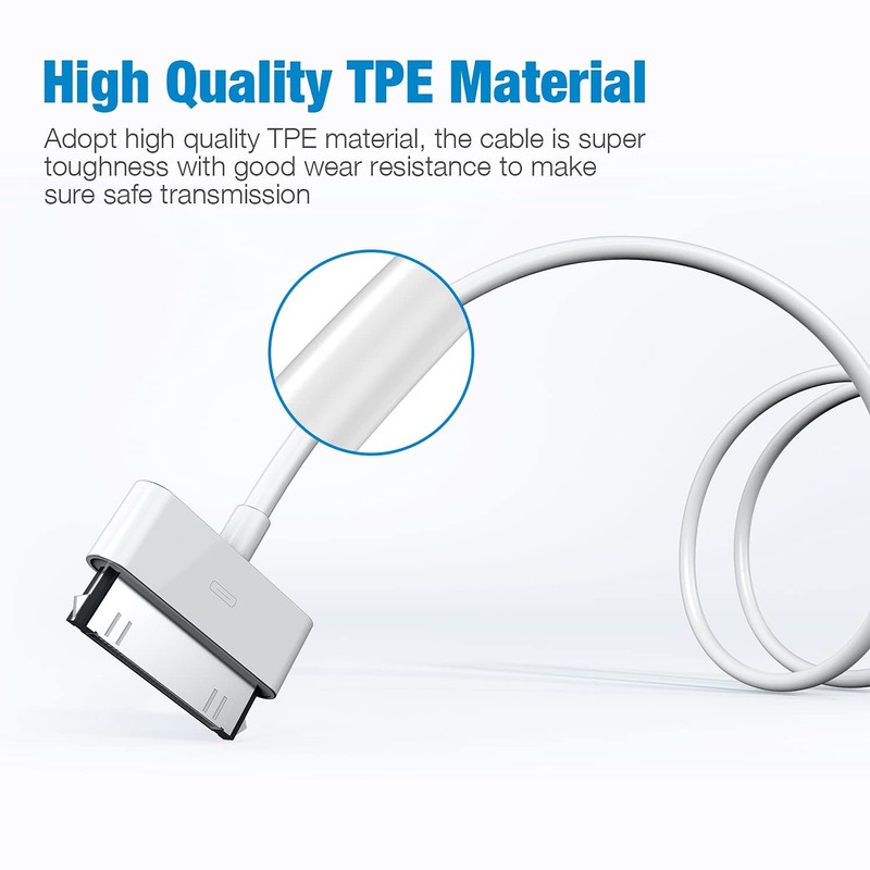 30-Pin To USB C Adapter Charging Data Sync Cable for IPhone 4 4S 3GS IPad 3 Lot gallery