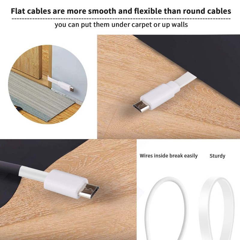 2Pack 10ft/3m Micro USB Extension Cable Compatible with Wyze Cam V4,Wyze Cam ... gallery