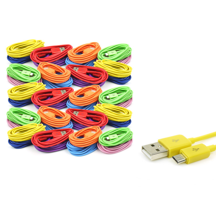 5X 8-COLOR 10FT MICRO USB DATA SYNC POWER CHARGER CABLES LUMIA DROID KINDLE NOOK