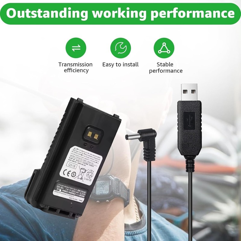 Universal 6.56Ft USB Charger Cable for Rugged Radios - High Efficiency Charging gallery