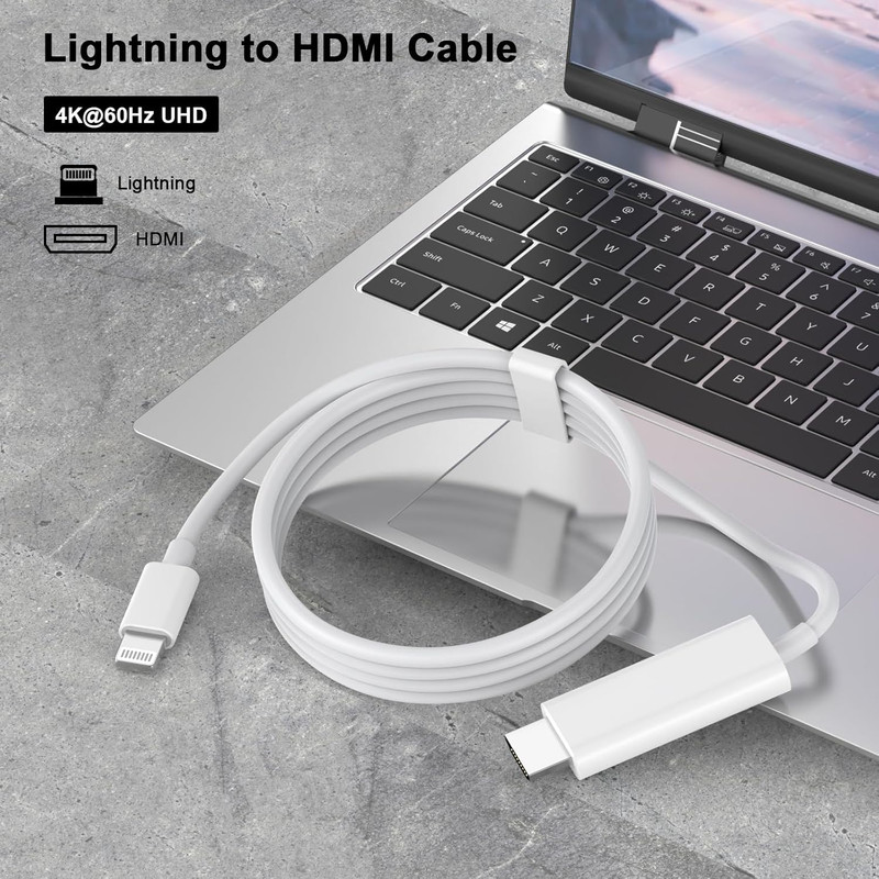 [Apple Mfi Certified] Apple Lightning to HDMI Cable Adapter for Iphone to TV,... gallery