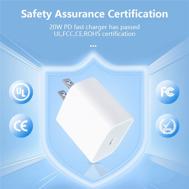 3PCS 20W PD Fast Wall Charger USB-C Charging Adapter Kit For iPhone 16 15 14 13 gallery