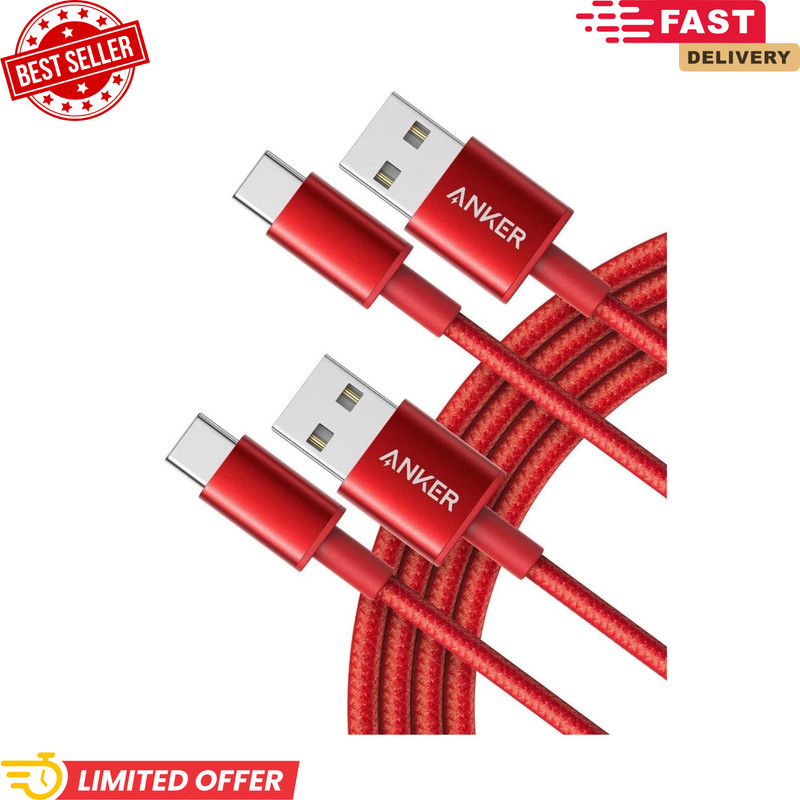 Anker Cable [2 Pack, 6FT], USB a to USB C Cable for Iphone 17 Series,Samsung Gal