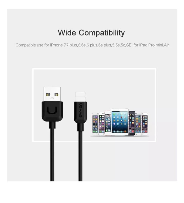for Apple iPhone 14,13 cable USB USAMS 2A fast charger cable for iPhone 8, 7 gallery
