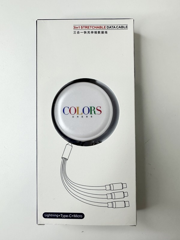 ⭕️Colors 3 in 1 Retractable USB Cable Fast Charging Data Cord For iPhone Samsung