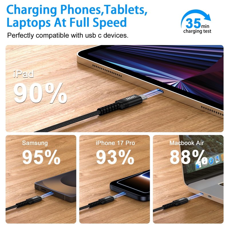 240W Google Pixel Super Fast Charger Cable USB C to C Charging Cord 3FT Lead gallery