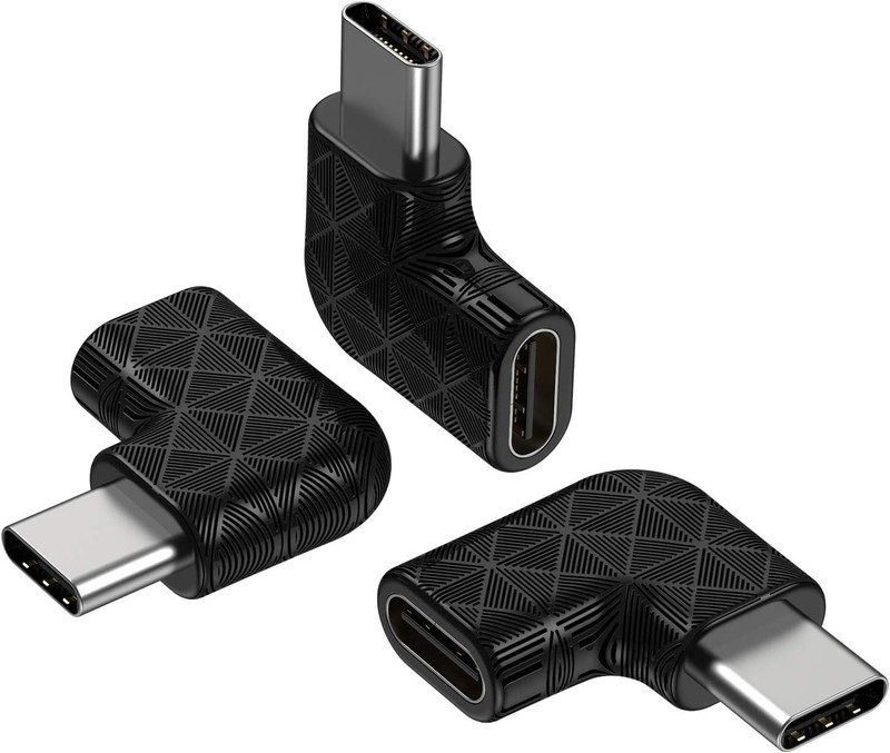 USB C Right Angle Adapter,90 Degree USB C to USB Type-C Male to Female Adapte... gallery