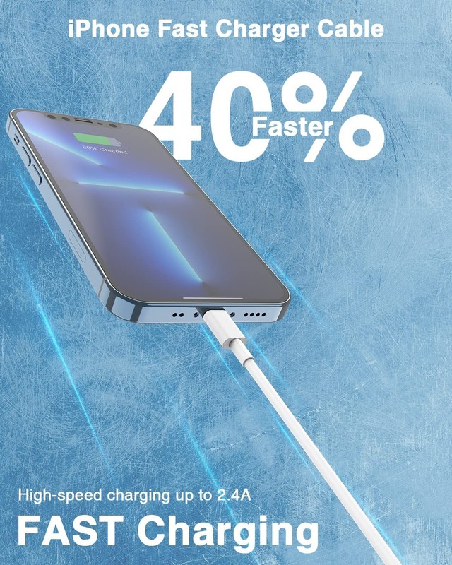Apple MFi Certified 2 Pack 6ft USB C to Lightning Fast Charging Cable Cord gallery
