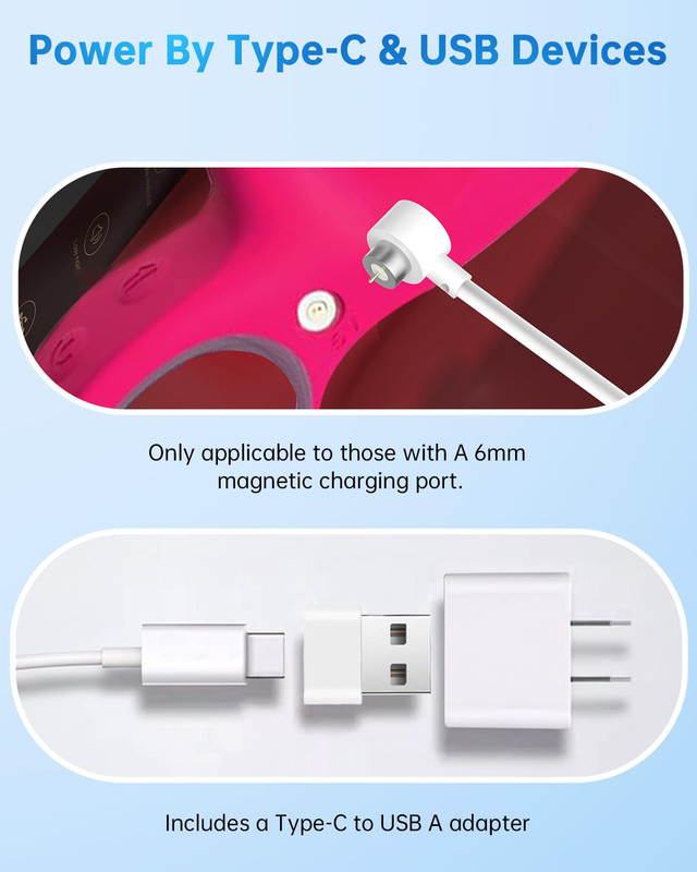 2 Pack Charger 2.62FT Single-Point Magnetic 6Mm Replacement Charging Cable gallery