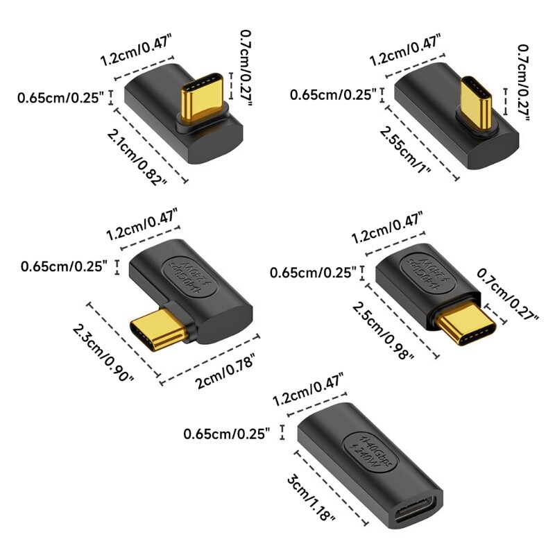 Type C Extender Male to Female Adapter 240W Power Delivery 40Gbps Data Transfer gallery