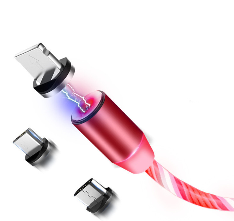 Circular Magnetic Streaming Data Cable Compatible with Apple and android gallery