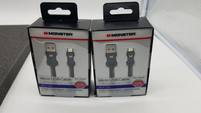 Monster Mobile Cable High Performance USB A - Micro USB Black .5ft 6", 2-pack gallery