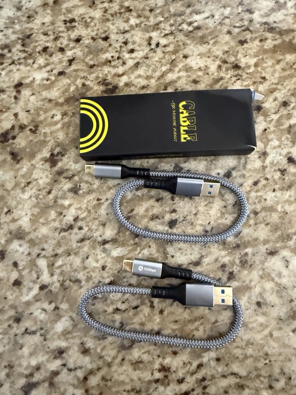USB C to USB A 10Gbps High Speed Short Cable Braided Fast Data & Charging 20cm gallery