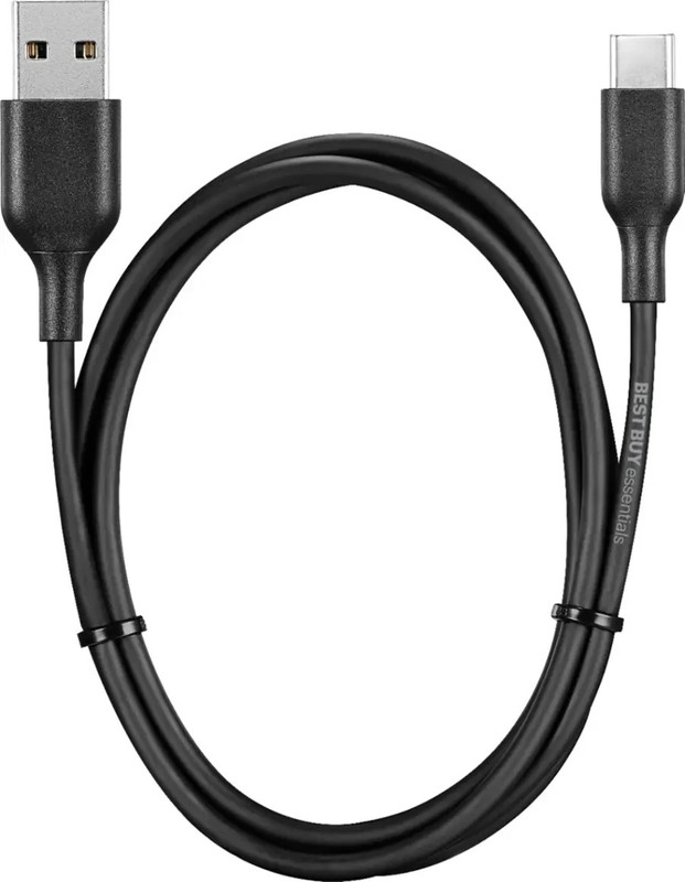 4PCS Best Buy Essentials 3 foot USB-C to USB A Cable Black gallery